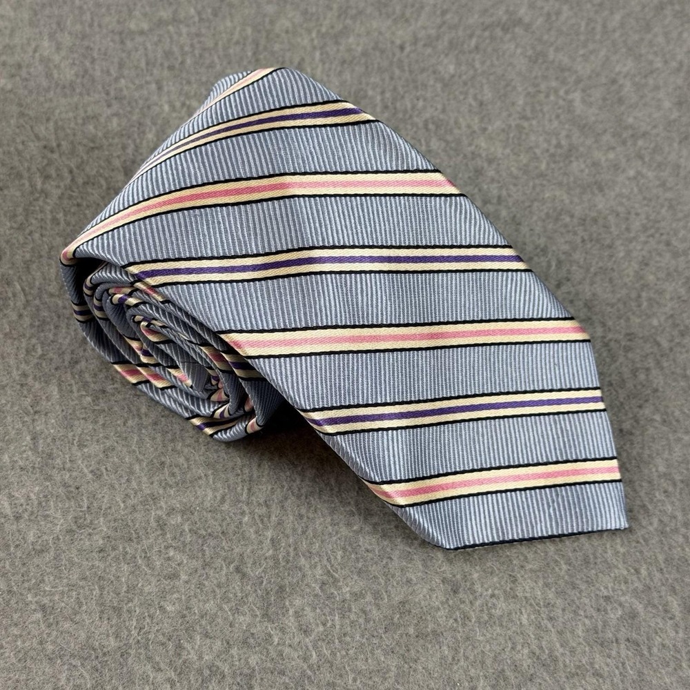 Brooks Brothers Blue Stripe Silk Tie USA Made English Woven Vintage 57x3.1 NWT